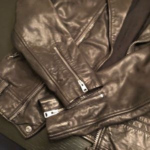 Allsaints men’s medium leather jacket